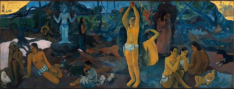 Quadre de Paul Gauguin: "¿De dónde venimos? ¿Quiénes somos? ¿Adónde vamos?"